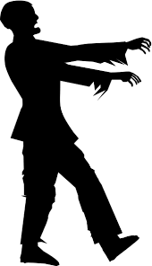 Zombie Silhouette Clipart Vector Zombie Silhouette Zombie Walk Halloween Silhouettes