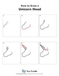 Learn How To Draw A Unicorn Head Step By Step Download A Printable Version Of This Tutorial At Https Mu Unicorn Painting Unicorn Drawing Unicorn Art Drawing