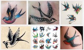 Tattoos on display above the body of a sailor who completed travel 5. 15 Beautiful Swallow Tattoo Designs With Meanings I Fashion Styles