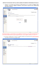No van sumar puntos la compra de cigarrillos y las en este comprobante de pago o ticket va a figurar el registro de la operación y los puntos acumulados por la www bancolombia sucursal virtual personal. Instructivo Recaudo Virtual Bancolombia Final Web