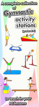 Gymnastic Pe Station Ideas To Teach In Your Sport Lessons At School Preschool Gymnastics Lesson Plans Gymnastics Lessons Preschool Gymnastics