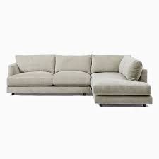 The chaise on this sectional (which measures in at just under 82 inches) is interchangeable, so you can place it on the left or the right to fit your space. Haven 2 Piece Terminal Chaise Sectional