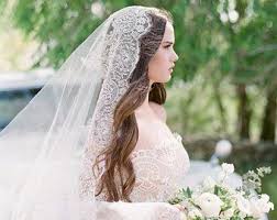 Wedding Veils Cape Veils Bridal Tiara Crown By Bsbridalshop Drop Veil Lace Trimmed Veil Fingertip Wedding Veils