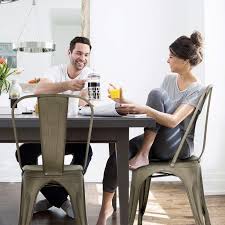 Amazon Com Metal Chair Dining Chairs Set Of 4 Patio Chair 18 Inches Seat Height Dining Room Kitchen Cha Dinning Room Chairs Indoor Outdoor Chair Indoor Chairs