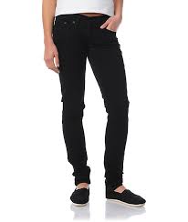 Levis 524 Too Superlow Black Pressed Skinny Jeans