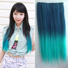 Bella thorne dyed her hair in green and dark blue color. Choose From 9 Colour 24 Straight Synthetic Hair Piece Ombre Style Dip Dye Clip In Hair Extensions Clip Remy Hair Extensions Dye Fabricclip Holder Aliexpress