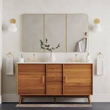 Mid Century Double Bathroom Vanity 63