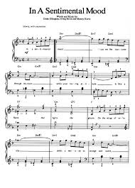 In A Sentimental Mood Duke Ellington Piano Sheet Music