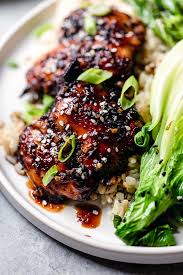 Air Fryer Asian Glazed Boneless Chicken Thighs Recipe Boneless Chicken Thigh Recipes Recipes Air Fryer Recipes Chicken