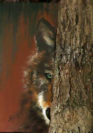 Möchten sie gern hübsche bilder auf leinwand malen, suchen aber. Wolf Collage Mit Baumstamm Wolf Portrait Raubtier Tiere Von Petra Horsch Bei Kunstnet