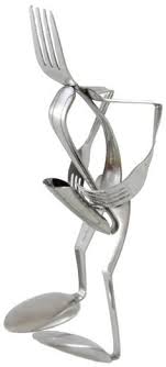 Saxophone Holder Fork Welding Art Cutlery Art Fork Art
