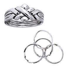 Jared's® extensive online collection of rings range from trendy to timeless. Buy Sterling Silver Four Band X Weave Puzzle Ring Size 6 Sizes 5 6 7 8 9 10 11 12 13 14 At Amazon In