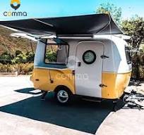 Petite mini caravane en forme de larme remorque américaine vente  camping-car avec couchettes voyage tout-terrain aluminium