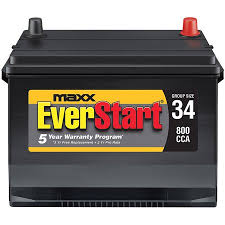 Everstart Maxx Lead Acid Automotive Battery Group Size 34n
