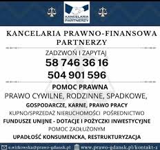 Polecam Kancelarię Prawno- Finansową PARTNERZY w Gdańsku.  https://www.facebook.com/KancelariaPartnerzy Na spotkanie można się umówić  dzwoniąc lub wysyłając SMS na numer 504-901-596 w godz:od 8:00-16:00. Mogą  Państwo również wysłać formularz z prośbą o ...