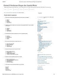 Soal dan jawaban chasis tsm kelas 12. Download Soal Dan Jawaban Teknik Sepeda Motor