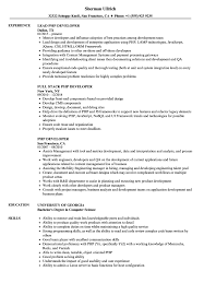 Php Developer Resume Samples Velvet Jobs