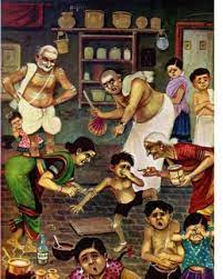 Deepavali Abyanjana Or Oil Bath Indian Art Paintings Indian Illustration Art Hello 90s food family,hope all are safe in this pandemic!! deepavali abyanjana or oil bath