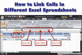 How To Link Cells In Different Excel Spreadsheets Excel Spreadsheets Excel Tutorials Excel