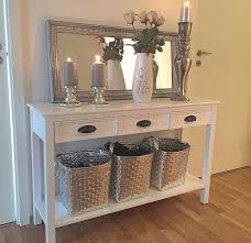 Need Baskets For Under Our Entry Console Shabby Chic Entryway Entryway Tables Entryway Decor