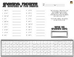 Factoring Polynomials Gridwords 2 Difference Of Two Squares By Math Giraffe