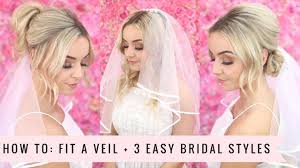 How To Fit A Veil With 3 Easy Bridal Styles By Sweethearts Hair Youtube
