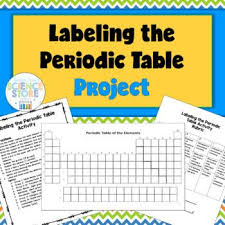 Labeling The Periodic Table Project Physical Science High School Periodic Table Periodic Table Project