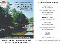 Schussmeister’s 2-Night Camp & Paddle at White’s