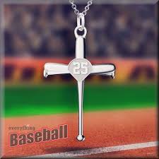 The pendant is designed to resemble 3 bats crossed to resemble a crucifix, worn by over 50+ major and minor league baseball players. Baseball Bat Cross Pendant With Number And 20 Chain Br Gold Or Silver