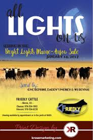 Print Advertisement For Friedly Cattle For Their Maine Anjou