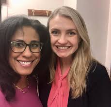 Wore a different pink dress today, and ended up matching energies with  enough members to form our 'bi-partisan pink caucus'—even my counterpart in  the Senate was in pink. I promise, there was