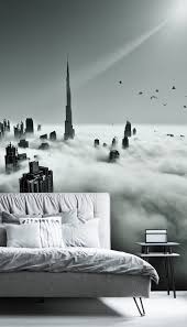 Cloud City Bedroom Wallpaper In 2019 Wallpaper Bedroom Home Wall Murals City Wallpaper