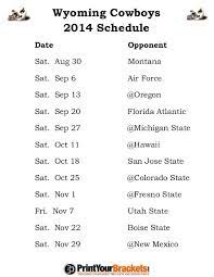 Printable Wyoming Cowboys Football Schedule 2014 Boise State Broncos Football Wyoming Cowboys Football Nebraska Cornhuskers Football