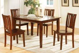 Poundex F2249 5 Pc Marlin Cherry Finish Wood Dining Table Set Dining Room Sets Kitchen Table Settings Rectangular Dining Room Table
