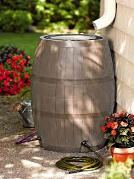 Drill it at the top of the rain barrel so it's nice and tight up against the hose and there's very little room for adjustment. Rain Barrel 75 Gallons Rainwater Collection Gardeners Com