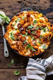 One Pot 30 Minute Creamy Tomato Basil Pasta Bake Half Baked Harvest Recipe Half Baked Harvest Recipes Pasta Bake Summer Recipes Dinner