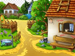 Colored funny cartoon text for child room. Village Animation Cartoon Desktop Farm Grass Farm Kungfu Panda Png Pngwing