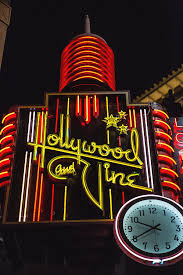 Los angeles hollywood sign at night. Hollywood Neon Sign And Clock At Night Los Angeles California Usa Digital Art By Tim E White