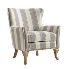 Dorel Living Dotty Gray Upholstered Accent Chair Fh7903 Gr The Home Depot Upholstered Accent Chairs Dorel Living Striped Chair