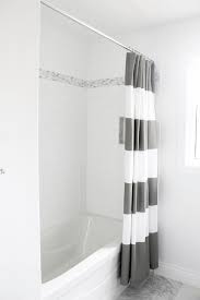 West elm wide striped shower curtain grey white 72 x 74. West Elm Stripe Shower Curtain Feather Gray Design Ideas