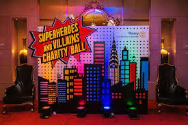 Who doesn't feel a bit more brave in a mask and a cape? Superhero Themed Party Chunky Onion Productions Ltd Superhero Theme Party Superhero Theme Superhero Decorations