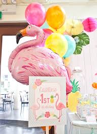 Retro themed cocktail parties are always fun ! Kara S Party Ideas Spring Flamingo Birthday Party Kara S Party Ideas