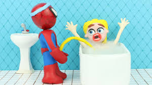 SuperHero Play Doh Cartoons For Kids ❤ Spiderman Hulk and Frozen Elsa and  Anna 🚀 Part #15