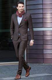 Brown Red Grey Roy Robson Business Casual Men Formal Mens Fashion Gentleman Style