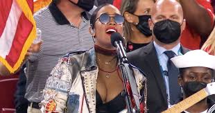 We saw her this morning. Watch H E R Sing America The Beautiful At Super Bowl Lv
