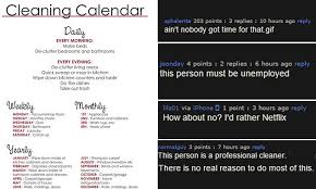 Imgur Mans Extreme Cleaning Schedule Goes Viral With A