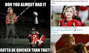 The new logo of the atlanta falcons second half not included falcons memes: Memes Poke Fun At Atlanta Falcons Super Bowl Choke Daily Mail Online