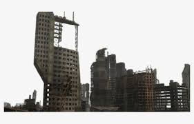 Set of 3 different cityscape silhouettes depicts industrial mountain view and skyline scenes. Destroyed City Png Images Free Transparent Destroyed City Download Kindpng