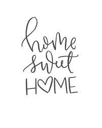 Home Sweet Home Borstel Script Offerte Digital Print Hand Letters Kalligrafie Citaten Handbelettering Digitale Prints