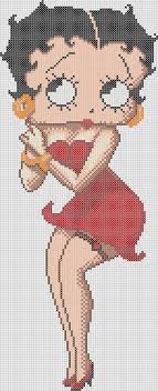 Pdf Cross Stitch Pattern Betty Boop Downloadable Cross